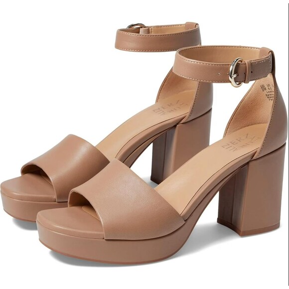 Naturalizer Shoes - Naturalizer 6.5 Pearlyn Platform Sandal Leather Taupe
